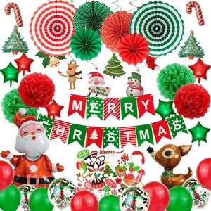 Ningbo PartyKing Christmas Party Holiday Disposable Dinnerware Tableware Color Printed Paper Plate With PE Coated Pack Made in China thumbnail-1