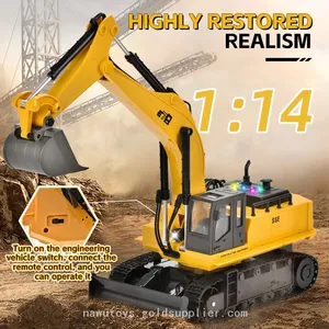 15 Channel 2.4G Remote Control Excavator Music Lighting RC Truck Toys thumbnail-2