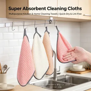 Multi Purpose Absorbent Microfiber Cleaning Towels Assorted Bright Colors Reusable Household Rags thumbnail-4