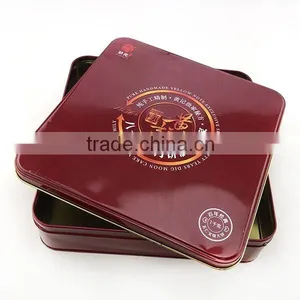 Large Mooncake Boxes,biscuits Cans,cosmetics Tin Box With Colorful Print thumbnail-1