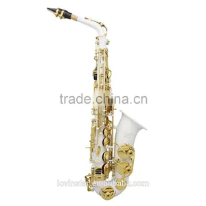Popular Cheap White Alto Saxophone Curved Soprano Sax thumbnail-2