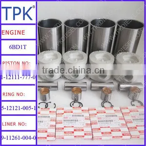 Isuzu 6BD1T Liner Kits, Piston Kit 1-12111-777-0 , Ring Set 5-12121-005-0, Cylinder Liner 9-11261-004-0 thumbnail-1