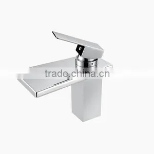 Brass Waterfall Cascade Bathroom Faucet Chrome Plated thumbnail-5