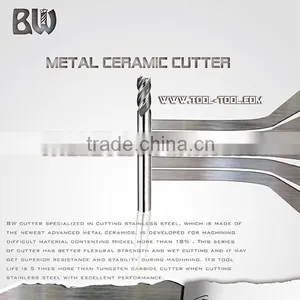 Cermet 2-4 Flute Ball Nose End Mill Cutter For Cutting Stainless Steel thumbnail-5