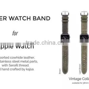 Original Kajsa Vintage Collection Genuine Leather Watch Band Wrist Strap For 42MM Apple Watch MT-3968 thumbnail-6