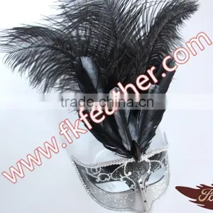 Black Goose Feather Price Female Mask Party Decorations thumbnail-3