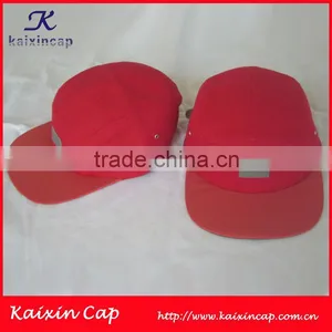 Reflective Materials Custom Kid 5 Panel Cap /custom Logo Leather Patch Cap/snapback Cap /flat Brim Cap /leather Strap Cap thumbnail-1