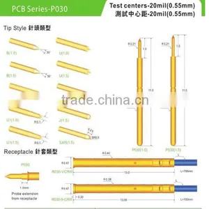 P048/PH048/P030/P035/PH035 0.68mm Thimble 4 Claw Type Spring Loaded Pogo Probe Testing Pins thumbnail-4