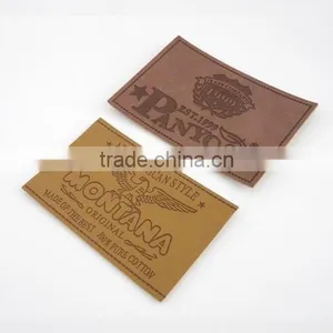 Custom Embossed Brown Leather Patch for Jeans and Shoes thumbnail-1