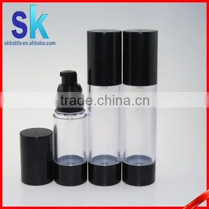 Nice Black Color Plastic Lotion Pump Cosmetic Airless Bottle 30ml 50ml thumbnail-1