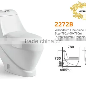 China Sanitary Ware Toilet Ceramic WC Single Washdown One Piece Water Closet Toilet Quality Choice thumbnail-2