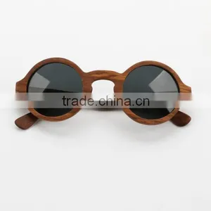 Custom Logo Sunglasses Wood Mirro Sunglasses Round Sunglasses Supplier's Choice thumbnail-4