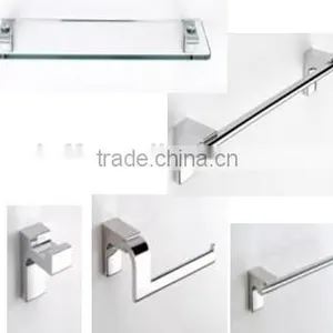 Designed L Shape Base Chrome Plated Wall Mount Bathroom Set Accessories thumbnail-1