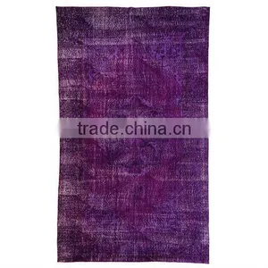 Handmade Purple Over-dyed Rug (10 x 6 Feet) thumbnail-1