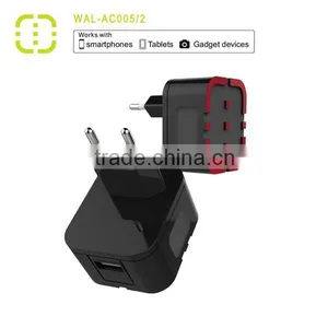 2015 Newlly Walnut 2.1A Universal EU Travel Charger for Smartphone thumbnail-1