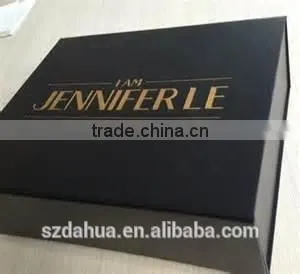 Black Paper Gift Box, Folding Jewelry Gift Box With Magnetic Catch, Shiny Spot UV Cardboard Box For Gift Packing thumbnail-1