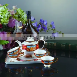 Fine Bone China Tea Set 4cups and Saucer thumbnail-1