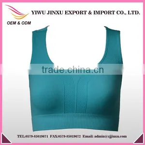 Seamless Underwear Plain Top Wire Free Sports Bra Vest thumbnail-1
