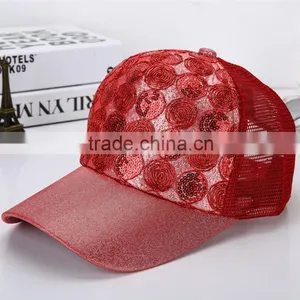 Hot Selling Fashion Sparkle Bling Sequin Baseball Cap Hard Hat thumbnail-4
