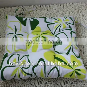 Square Foam Chair Pad/ Box Cushion of Flowers Design/ Tatami thumbnail-1