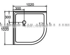 North America AUS Market UPC/cUPC Certified Upc Round Shower Base, Fiberglass Tray, Shower Basin thumbnail-2