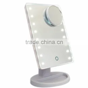 Best Price Touch Screen Battery Operated Cordless 16LED Lighted Makeup Mirrors thumbnail-5