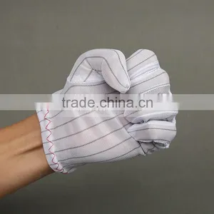 China White Double Side Anti-static Gloves/clean Room Gloves/ thumbnail-4