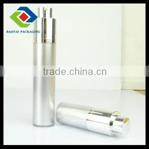 0.5oz, 1oz, 2oz Plastic Bottle,unique Straight Round Silver Bottle for Cosmetic thumbnail-1