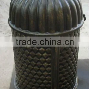 Antique Style Cast Aluminium Litter Bin thumbnail-1