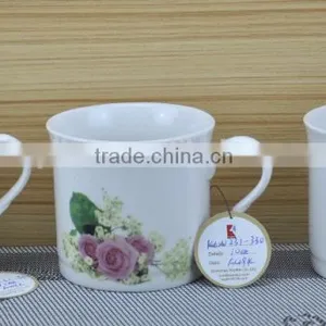 11OZ Flowers Decal Printed Coffee Cups, Shiny Surface New Bone China Mug, KL5004-347 thumbnail-4