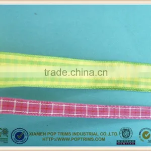 2015 Hot Sale Plaid Ribbon for Decoration thumbnail-1