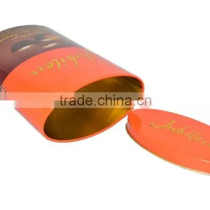 Oval Chocolate Tin, Oval Chocolate Box, Oval Metal Box thumbnail-3