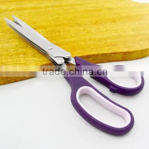 Multifunction 3 Blade PP Overmold TPR Handle Herb Scissors thumbnail-1