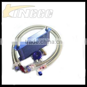 AN10 Blue Hydraulic Oil Cooler Kit for Car 10~15 Rows thumbnail-2
