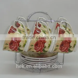 Wholesale Fine Price Ceramic Porcelain Coffee Cup and Saucer thumbnail-4