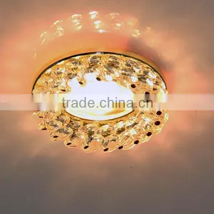 Round Clear Crystal Ceiling Spotlight for Halogen Lamp MR16 Gu5.3 Gu10 thumbnail-1