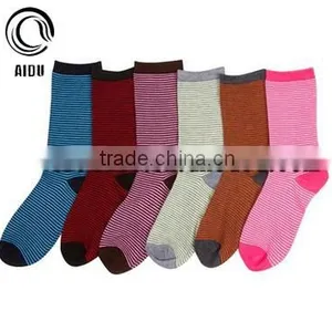 Custom Solid Striped Child Knitted Cotton Socks thumbnail-1