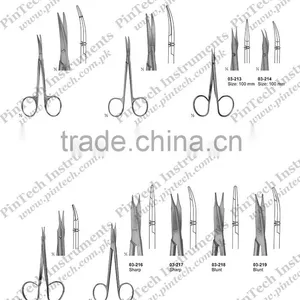 Surgical Dissecting Scissors LITTLER COTTLE STEVENS Fine Scissors Instruments thumbnail-1