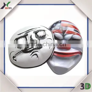 Black and White Round Shape PVC Cute Funny Clown Masks With Difference Design thumbnail-1