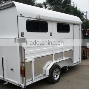 Standard Camping Float 3 Horse Trailer Horse Float With Awning thumbnail-2