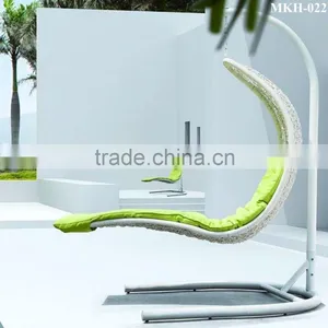 Synthetic Half Moon Rattan Swing Chair - Wicker Hanging Chair Furniture thumbnail-1