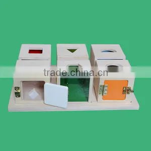 Montessori Wooden Educational Toys Lock Box thumbnail-2