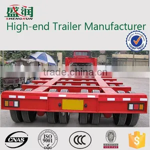 China Heavy Duty 100T Hydraulic Gooseneck 2 Lines 4 Axles Low Bed Semi Trailer thumbnail-1
