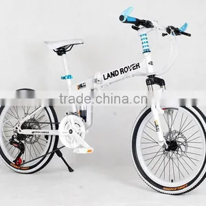 20-inch Folding Mountain Bike 21 Speed High-carbon Steel Full Suspension Folding Bike thumbnail-5