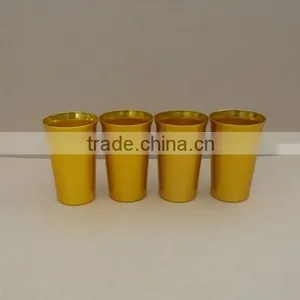 Anodized Aluminium Cup Golden Beer Mug thumbnail-1