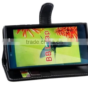 2015 New Arrival Flip Leather Case Cover for Blackberry Leap thumbnail-3