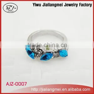 2015 Fashion Gold Plated Ring , Engagement Blue Stone Ring thumbnail-1