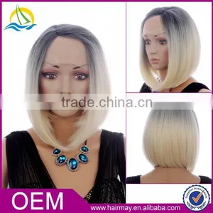 White Color Short Bob Hairstyles Hard Lace Wig thumbnail-1