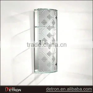 Household Wall Crystal White Glass Cabinet Insert thumbnail-1