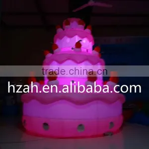 Giant LED Inflatable Birthday Cake for Outdoor Decoration thumbnail-1